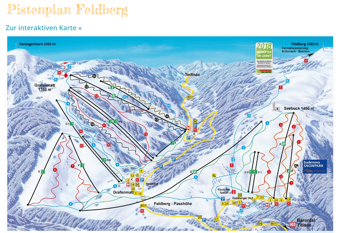 Feldberg 雪場地圖