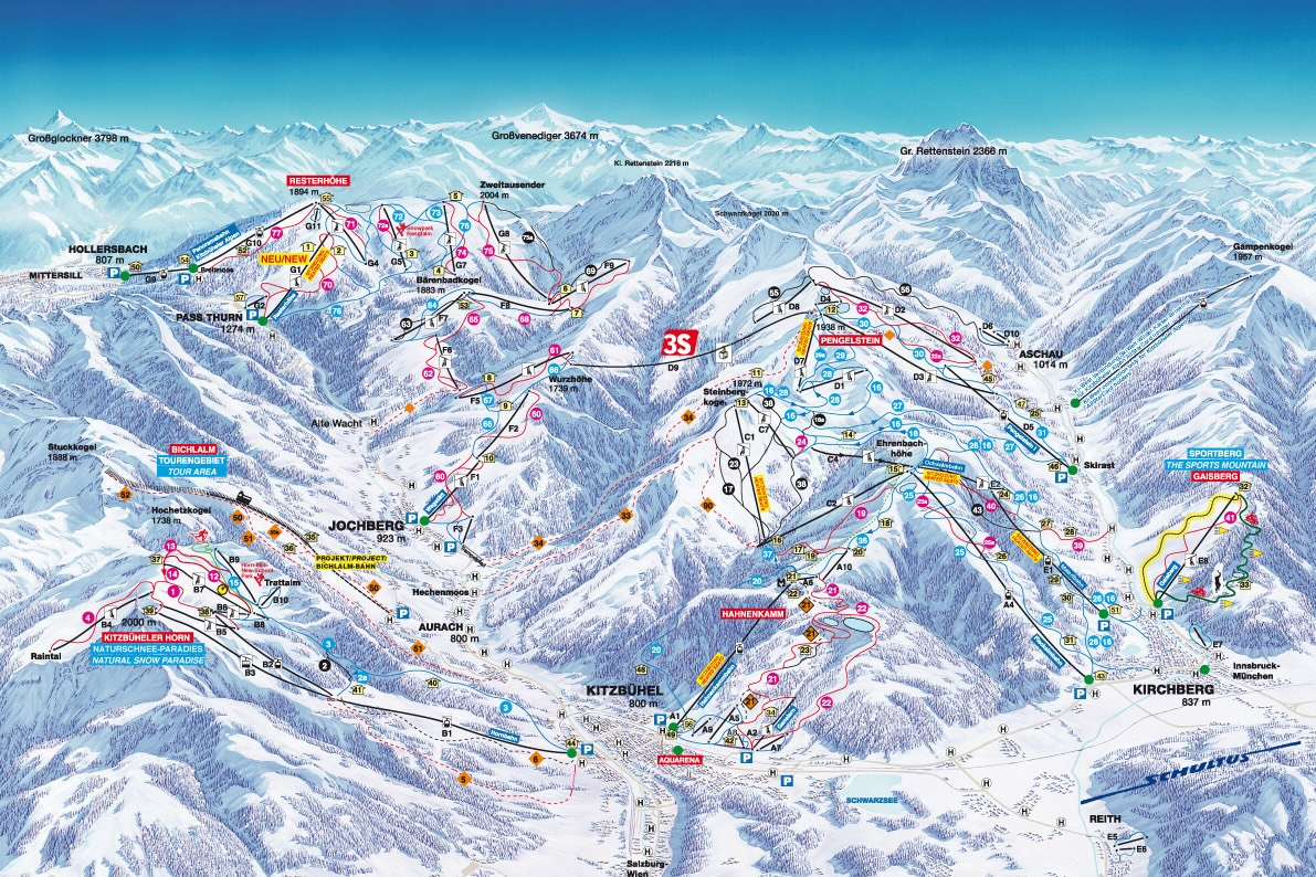Kitzbühel 雪場地圖