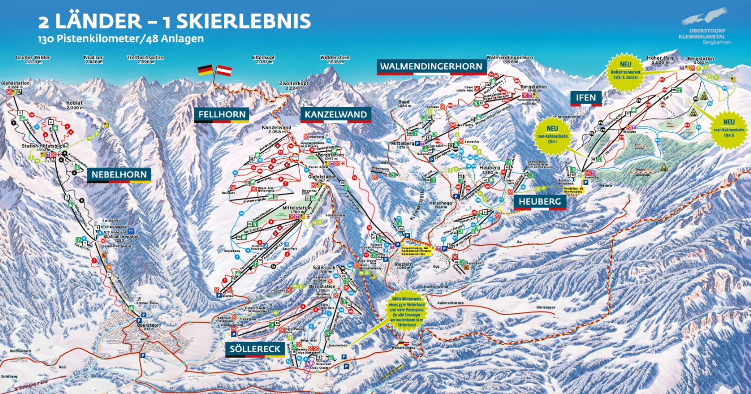 Oberstdorf Fellhorn 雪場地圖
