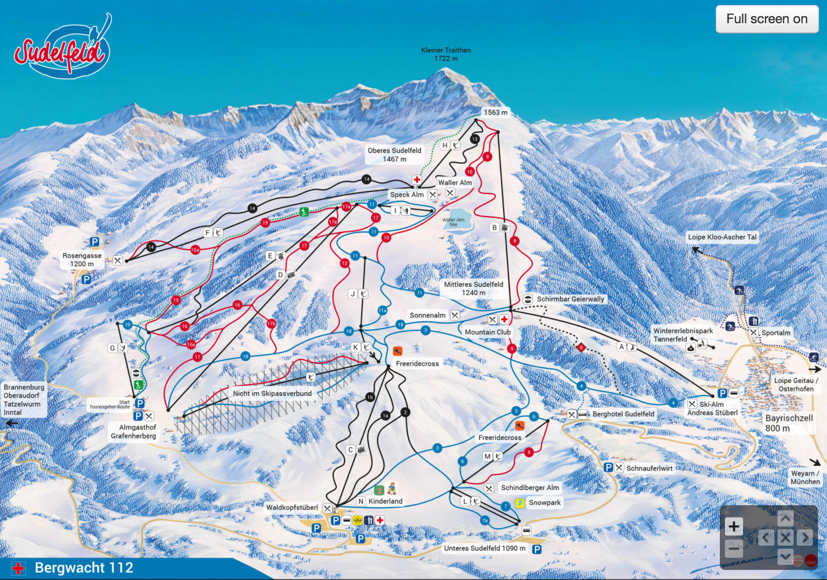 Sudelfeld 雪場地圖